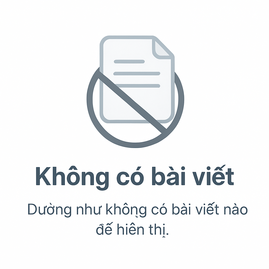 Kh&ocirc;ng c&oacute; b&agrave;i viết n&agrave;o